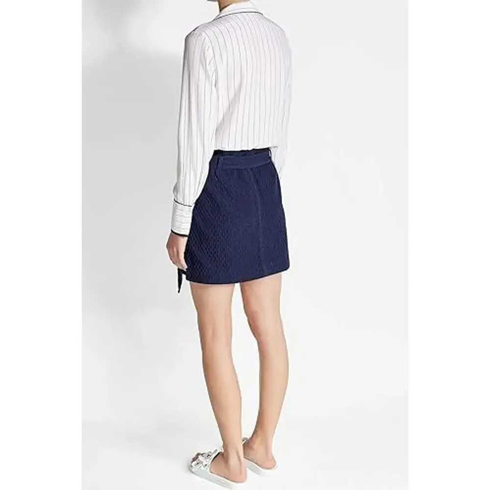 Rag & Bone Esmond Skirt mini Y2K preppy Indigo Sz 2 A005625